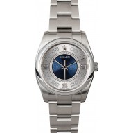 Rolex Oyster Perpetual 116000 Concentric Blue Dial JW2235