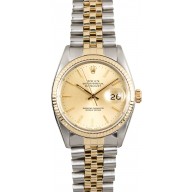 Two-Tone Rolex Datejust 16013 100% Authentic JW2813
