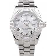 Cheap Rolex Day-Date Polished Stainless Steel White Dial