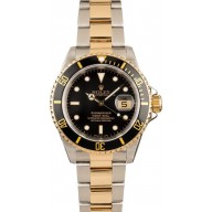 Copy Rolex Submariner Steel & Gold Black Face 16613 JW2503