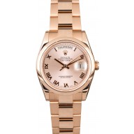 Imitation Rolex Day-Date 118205 Everose Gold Oyster JW1990