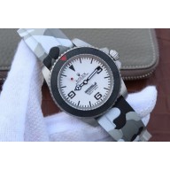 Rolex Submariner Commando White Dial Ceramic Bezel Rubber Strap WJ00463